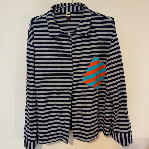 Almond Rocks Stripe Buttonup - Picture 1 of 7